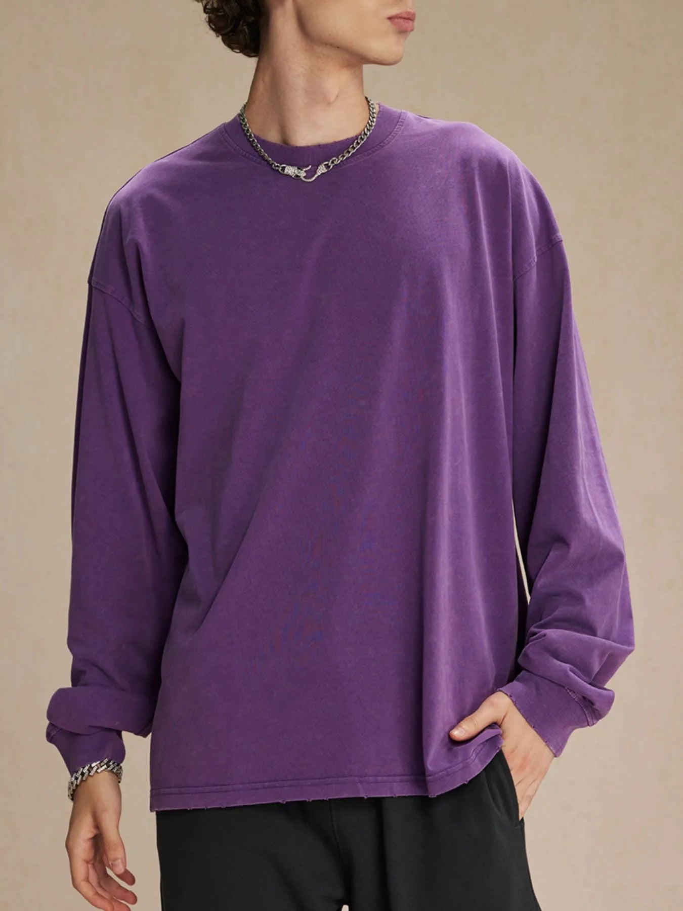 Men's Drop Shoulder Long Sleeve T-Shirt | T-Shirts T-Shirt from PHUNKYN