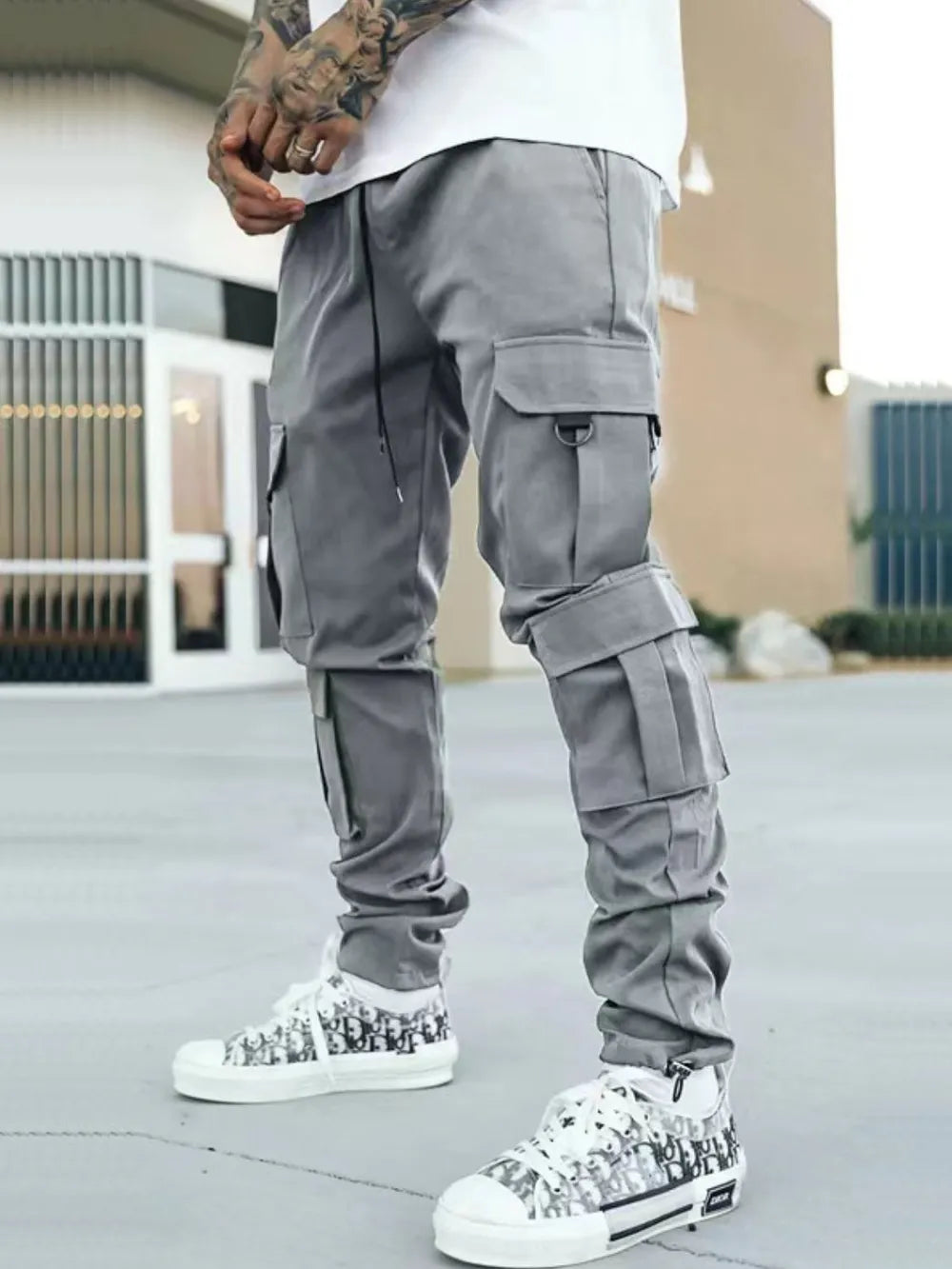 Men's Drawstring Pants with Cargo Pockets | Cargo Pants Cargo Pants from PHUNKYN