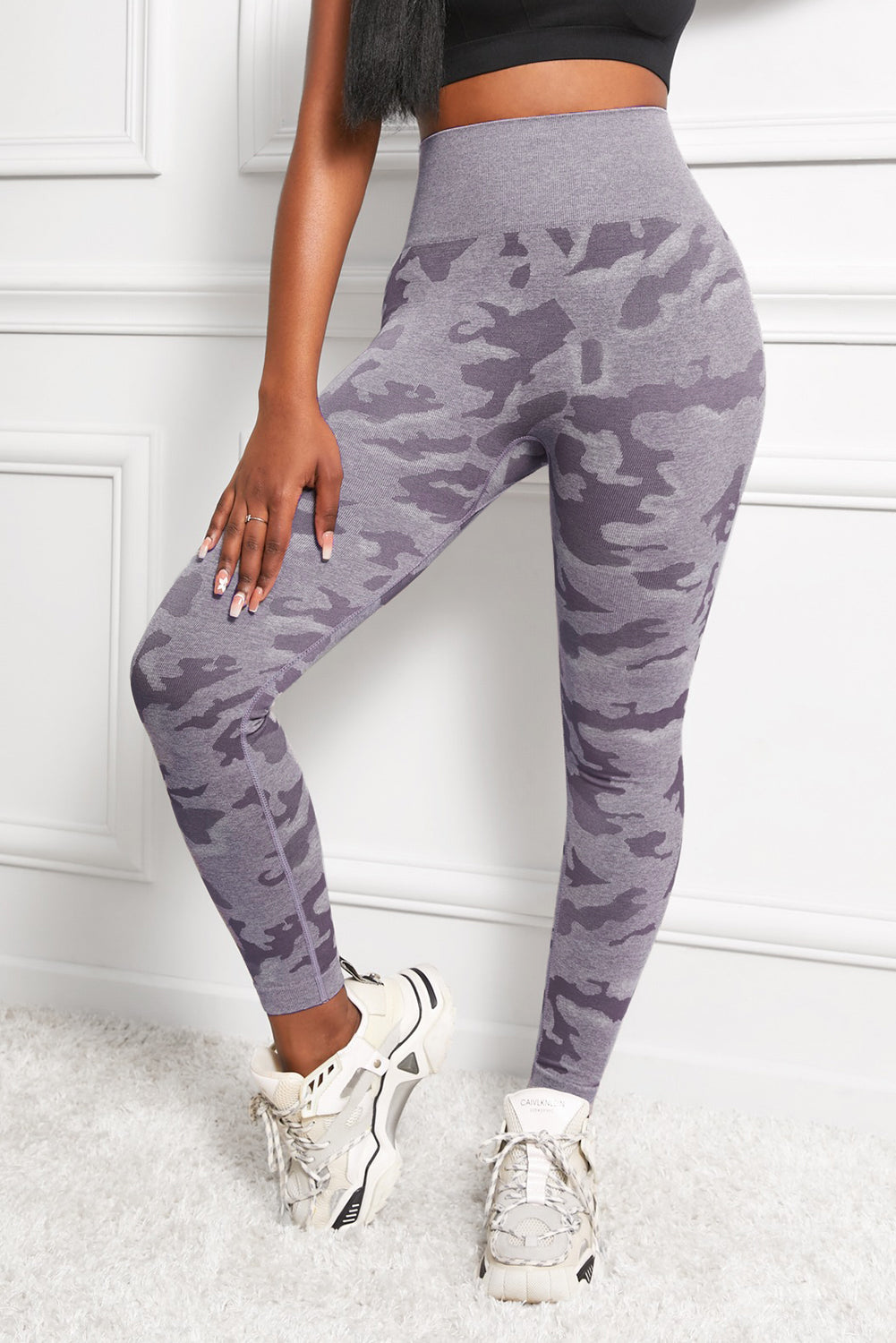 Camo Print Seamless High Waist Yoga Leggings | Leggings Leggings from PHUNKYN