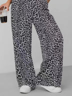Leopard Print Wide Leg Pants | Trousers Wide Leg Pants from PHUNKYN