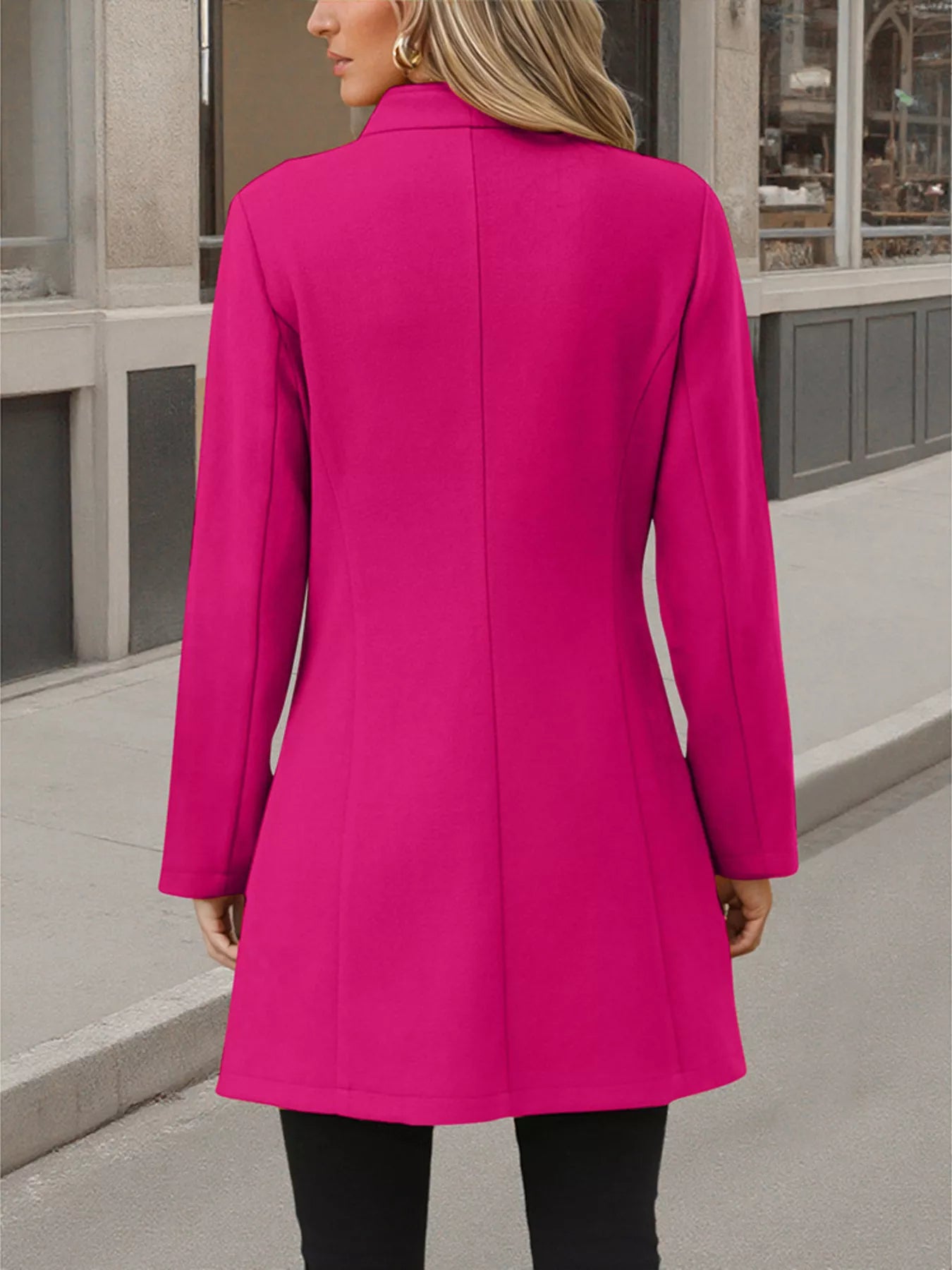 Button Up Long Sleeve Coat | Overcoats Coat from PHUNKYN