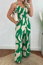 Two-Tone Spaghetti Strap Wide Leg Jumpsuit | One-Pieces Jumpsuit from PHUNKYN