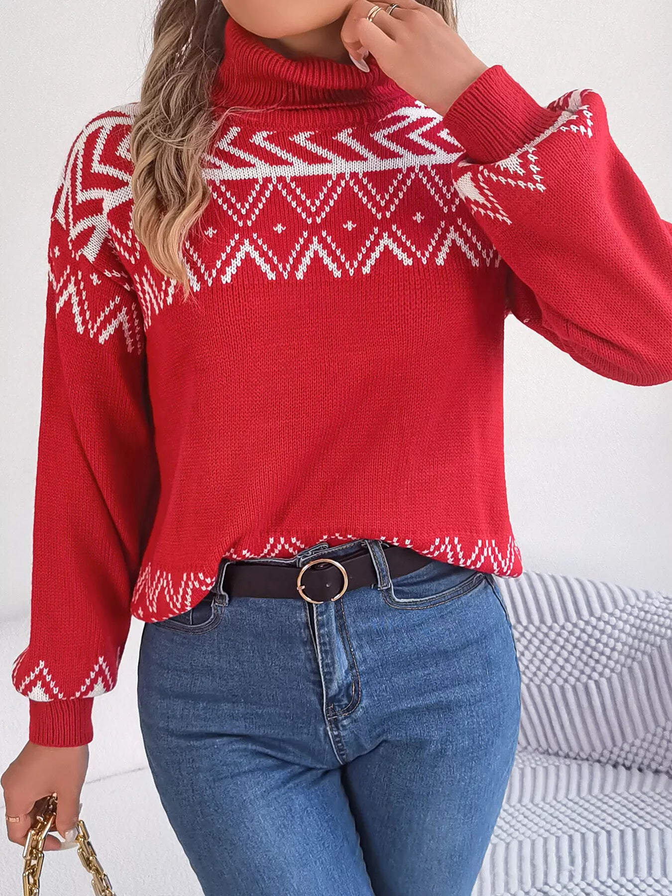 Turtleneck Dropped Shoulder Sweater | Sweaters Sweater from PHUNKYN