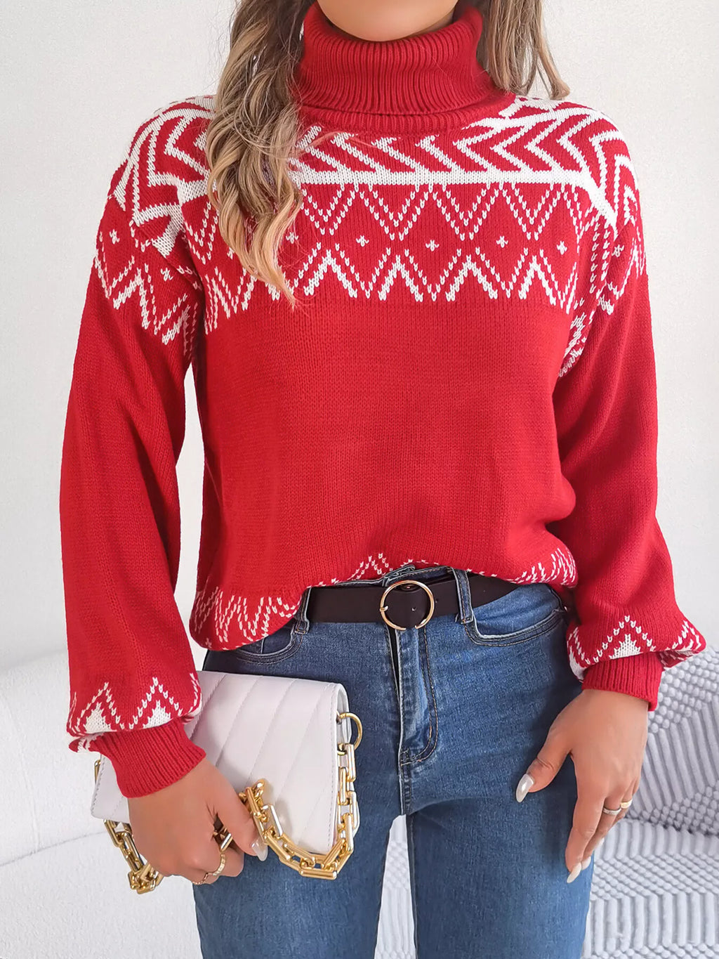 Turtleneck Dropped Shoulder Sweater | Sweaters Sweater from PHUNKYN