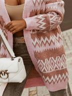 Bohemian Geometric Pattern Longline Cardigan | Cardigans Cardigan from PHUNKYN