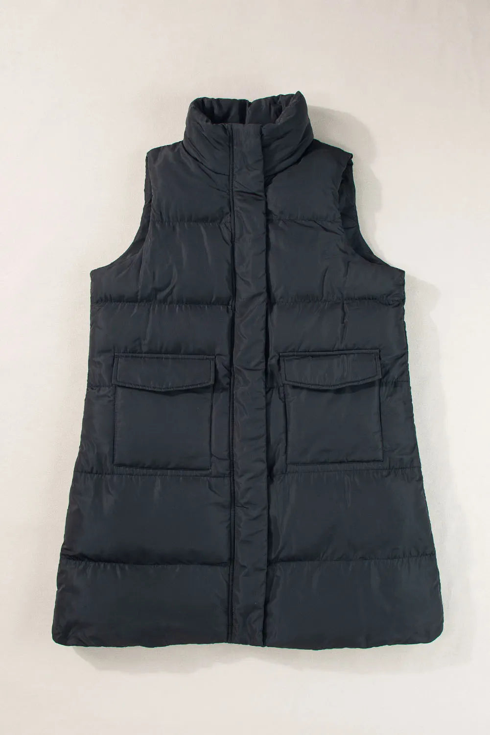 Pocketed Zip Up Vest Coat | Vests Vest Coat from PHUNKYN