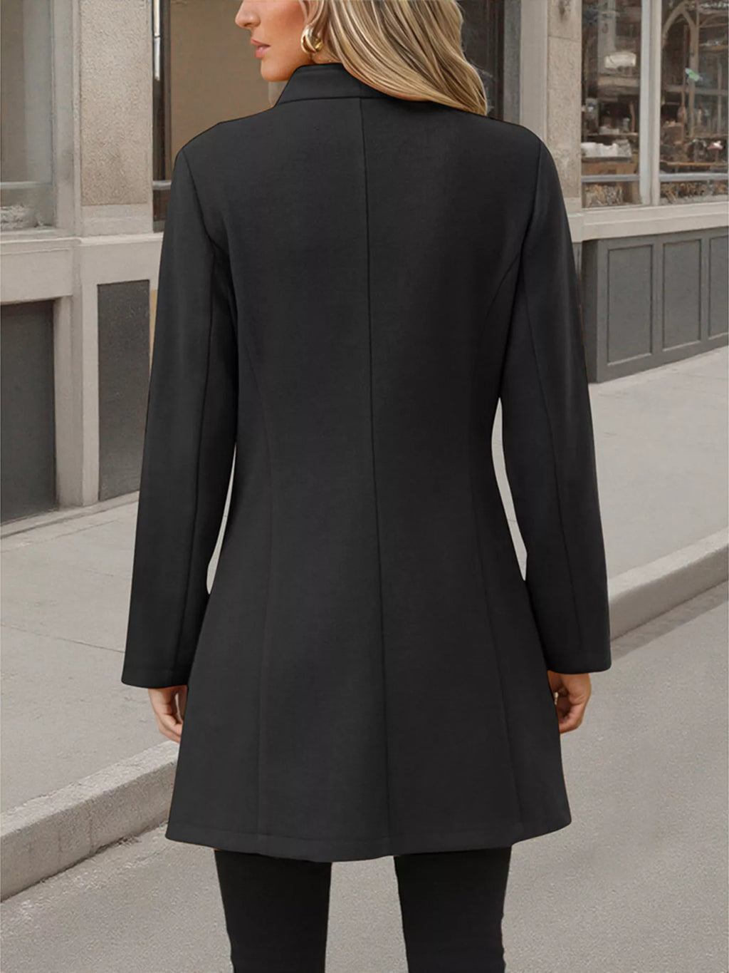 Button Up Long Sleeve Coat | Overcoats Coat from PHUNKYN