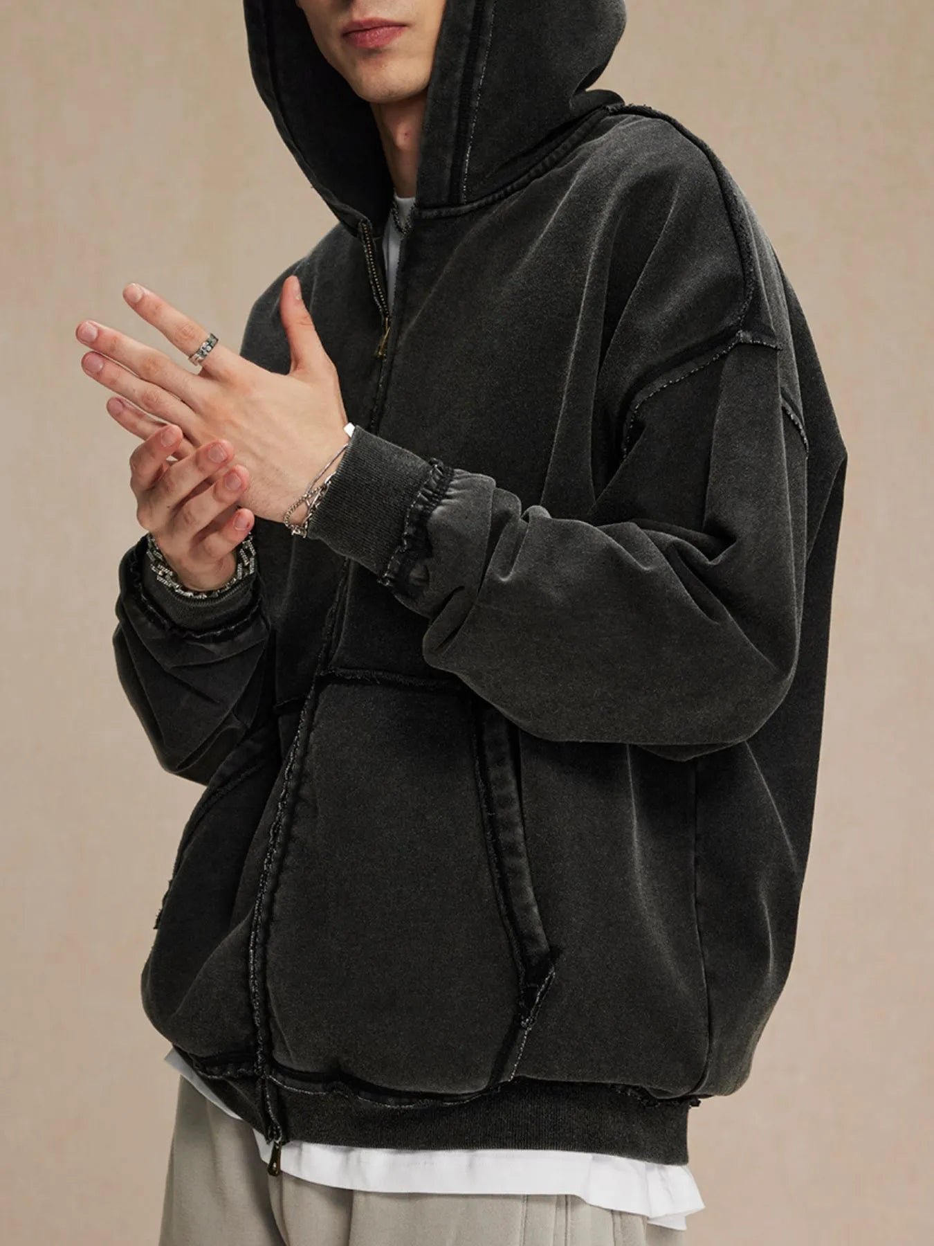 Men's Zip Up Long Sleeve Hoodie | Hoodies Hoodie from PHUNKYN