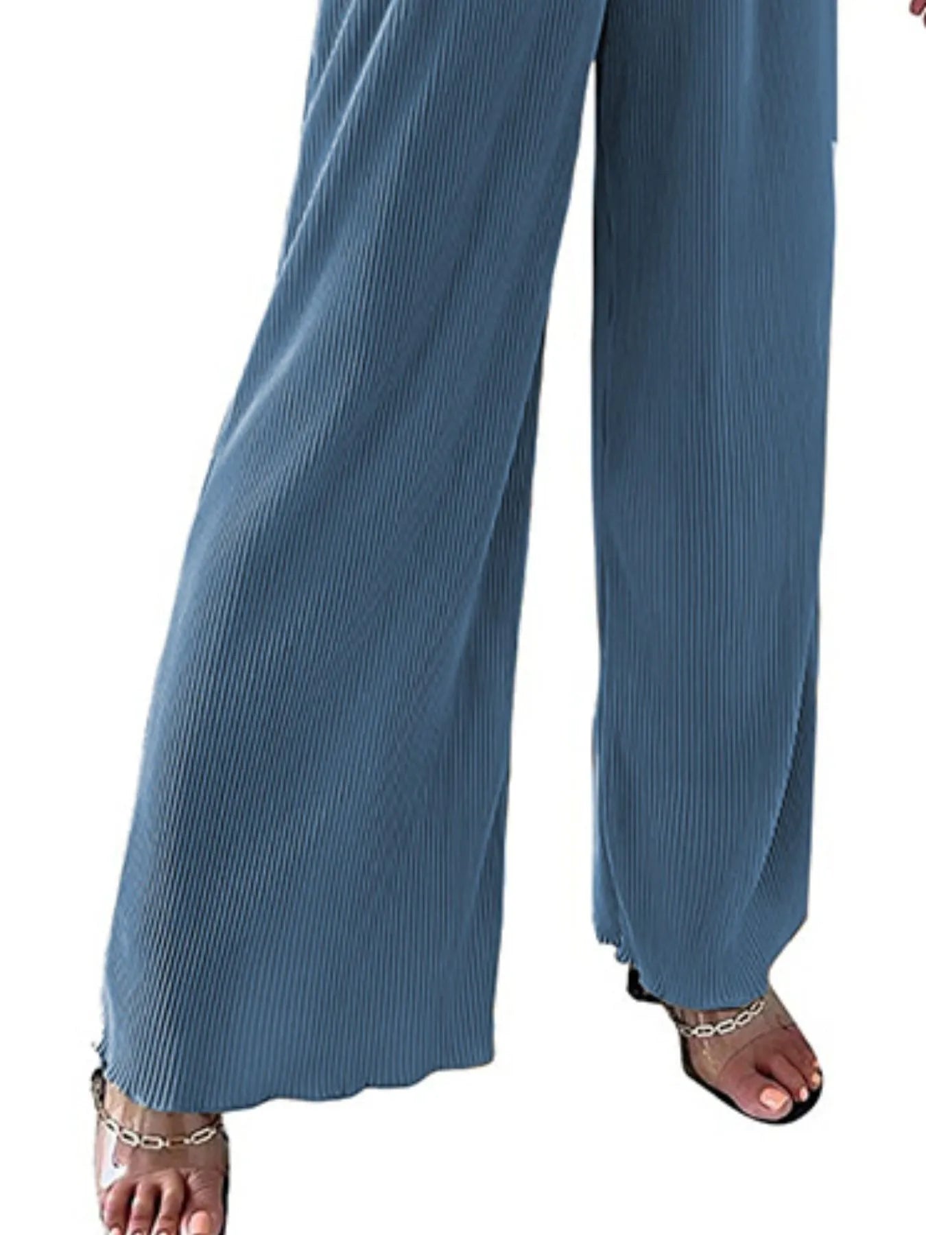 Elastic Waist Wide Leg Pants | Trousers Wide Leg Pants from PHUNKYN