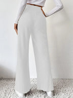 Ribbed High Waist Pants | Trousers Wide Leg Pants from PHUNKYN