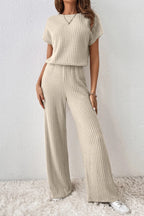 Ribbed Knit Wide Leg Jumpsuit | One-Pieces Jumpsuit from PHUNKYN