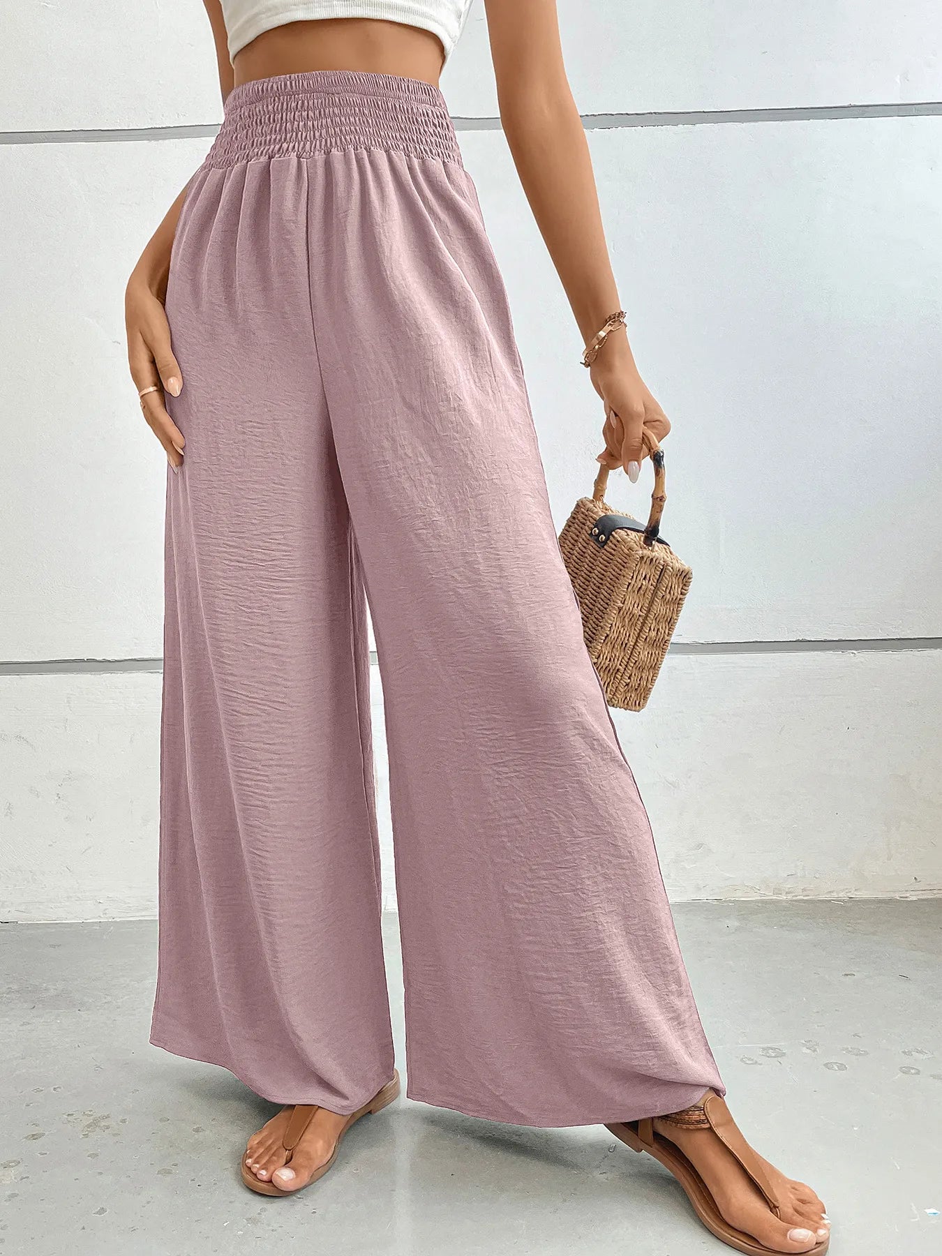 High-Waisted Wide Leg Pants | Trousers Pants from PHUNKYN