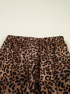 Leopard Print Contrast Trim Long Sleeve Top and Pants Set | Outfit Sets Top and Pants Set from PHUNKYN