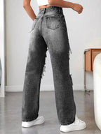 Distressed High Waisted Jeans | Jeans Jeans from PHUNKYN