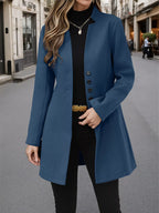 Button Up Long Sleeve Coat | Overcoats Coat from PHUNKYN