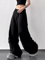 Wide Leg Relaxed Fit Pants | Trousers Wide Leg pants from PHUNKYN