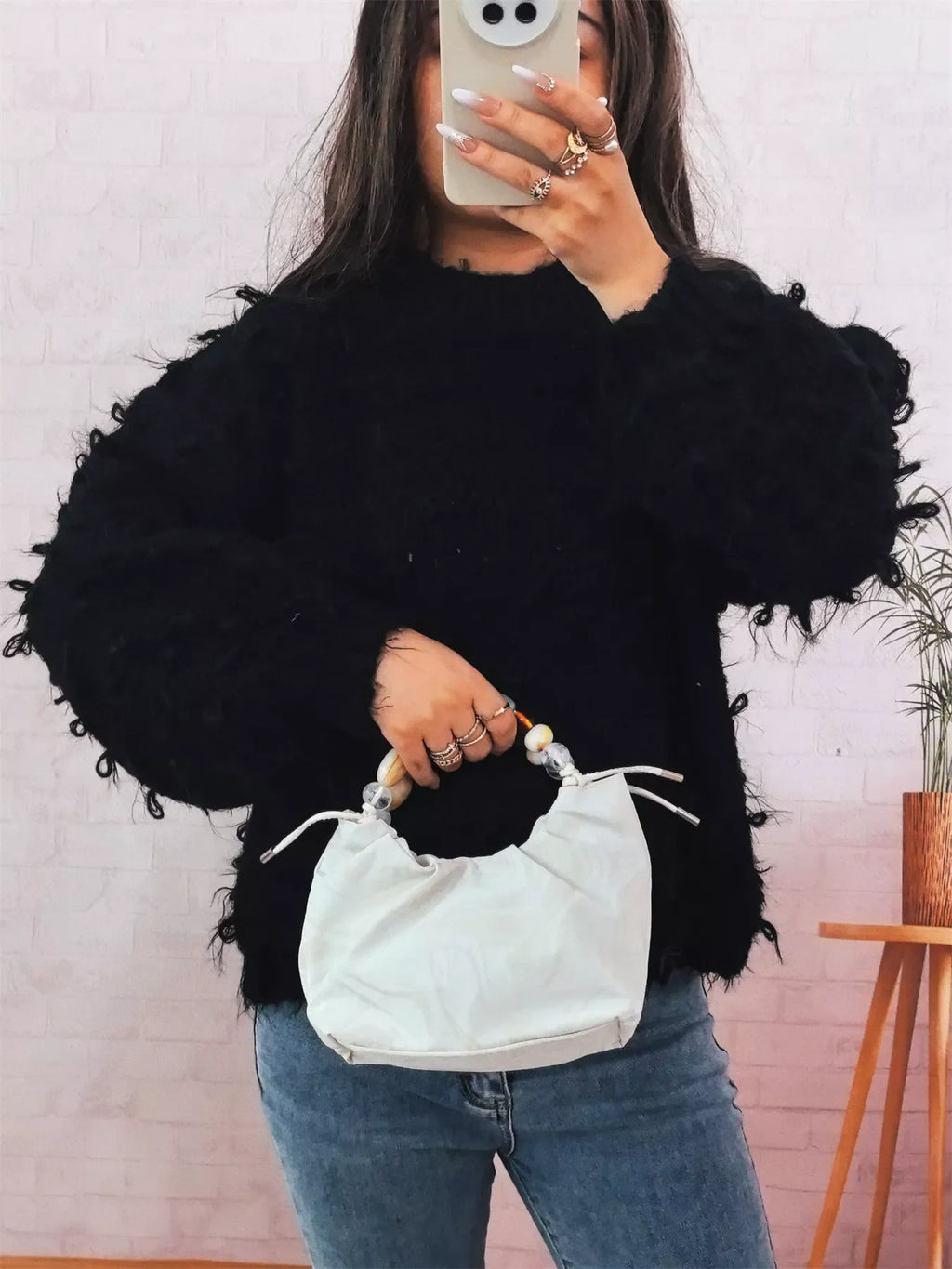 Chunky Round Neck Long Sleeve Sweater | Sweaters Sweater from PHUNKYN