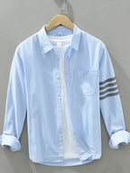 Men's Button-Up Shirt with Stripe Detail | Shirts Shirt from PHUNKYN