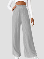 Ribbed High Waist Pants | Trousers Wide Leg Pants from PHUNKYN