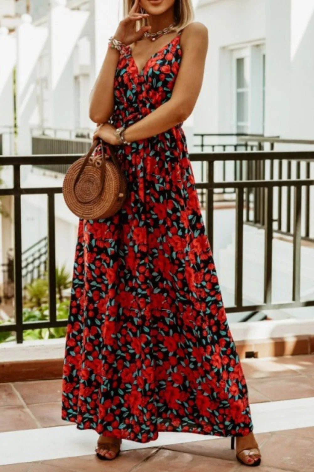 Printed Spaghetti Strap Maxi Dress | Dresses Maxi Dress from PHUNKYN