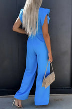 Round Neck Cap Sleeve Jumpsuit | One-Pieces Jumpsuit from PHUNKYN