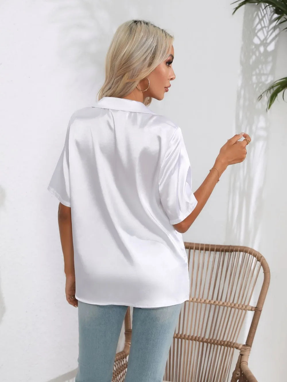 Button Down Short Sleeve Shirt | Shirts Women's Shirt from PHUNKYN
