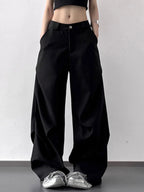 Wide Leg Relaxed Fit Pants | Trousers Wide Leg pants from PHUNKYN
