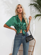 Button Down Short Sleeve Shirt | Shirts Women's Shirt from PHUNKYN