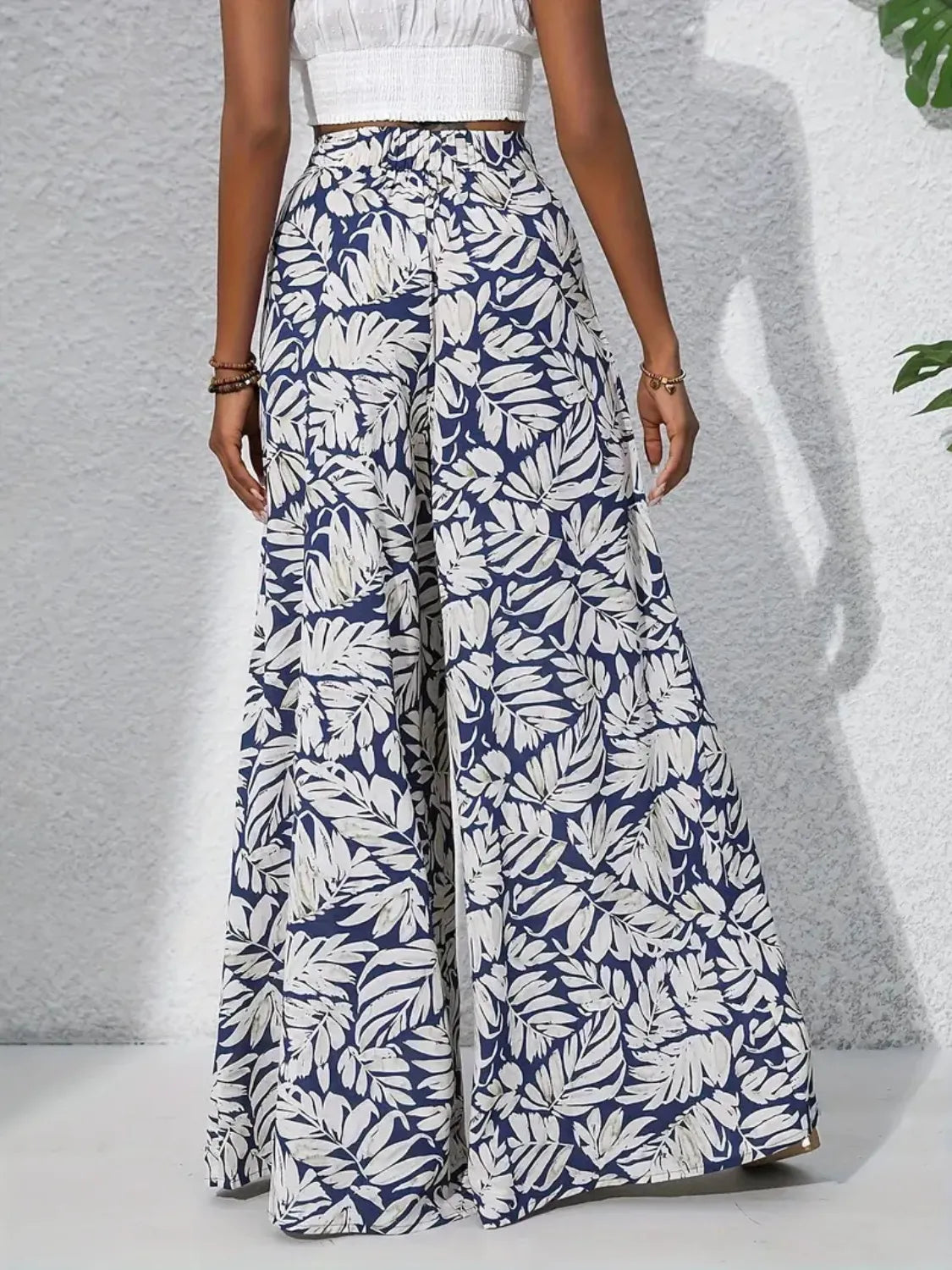 Printed High Waist Wide Leg Pants | Trousers Wide Leg Pants from PHUNKYN