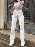 High-Waisted Wide Leg Jeans | Jeans Wide Leg Jeans from PHUNKYN