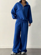 Half-Zip Long Sleeve Sweatshirt and Pants Set | Outfit Sets Top and Pants Set from PHUNKYN