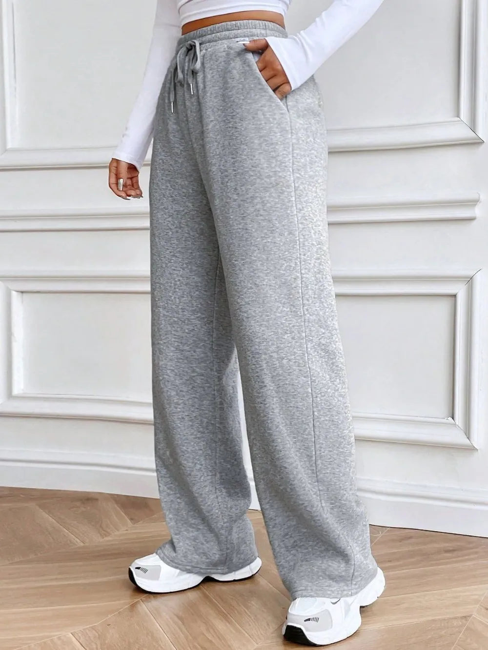 Drawstring Wide Leg Pants | Joggers Wide Leg Pants from PHUNKYN