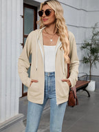 Drawstring Zip Up Long Sleeve Hoodie | Hoodies Hoodie from PHUNKYN