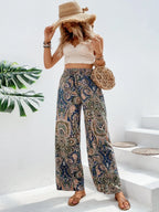Printed Wide Leg Pants | Trousers Trousers from PHUNKYN