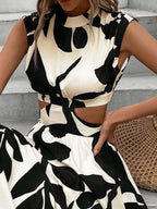 Cutout Printed Sleeveless Dress | Dresses Dress from PHUNKYN