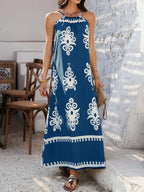 Devine Grecian Neck Printed Maxi Dress | Dresses Maxi Dress from PHUNKYN