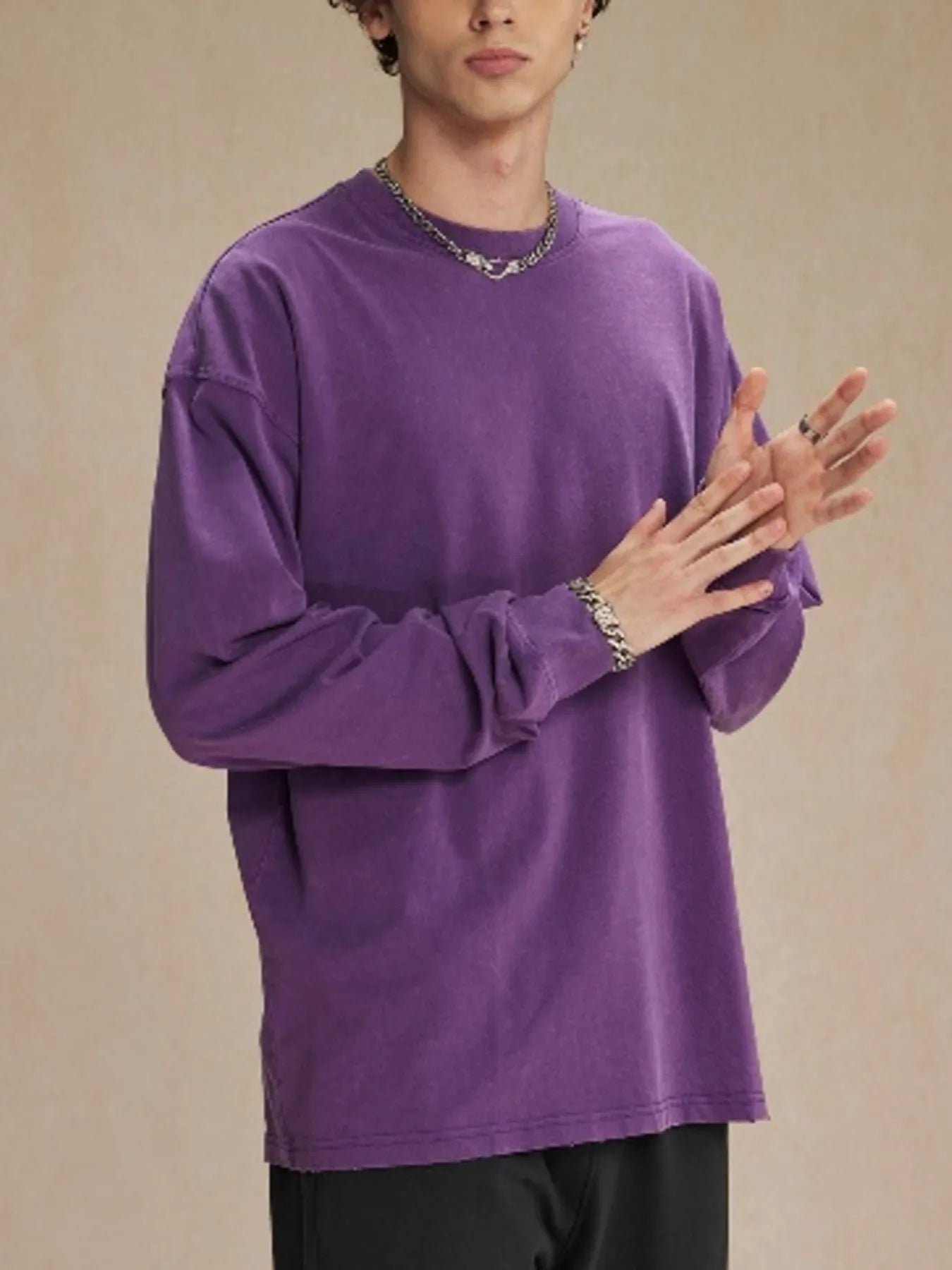 Men's Drop Shoulder Long Sleeve T-Shirt | T-Shirts T-Shirt from PHUNKYN