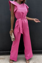Round Neck Cap Sleeve Jumpsuit | One-Pieces Jumpsuit from PHUNKYN