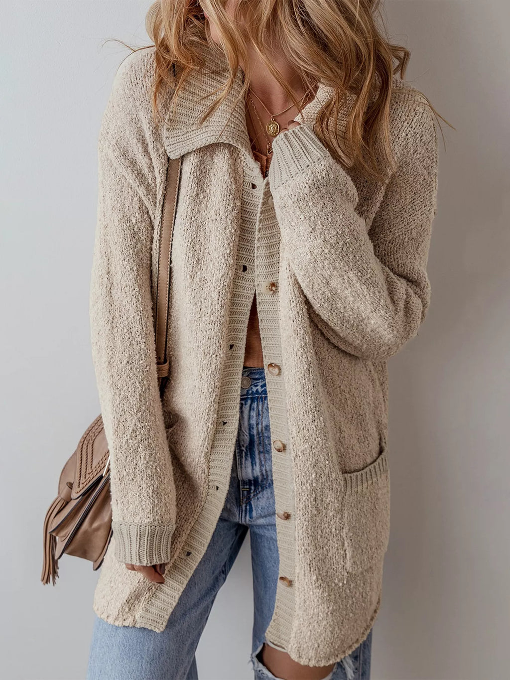 Button-Up Cardigan with Pockets | Cardigans Cardigan from PHUNKYN