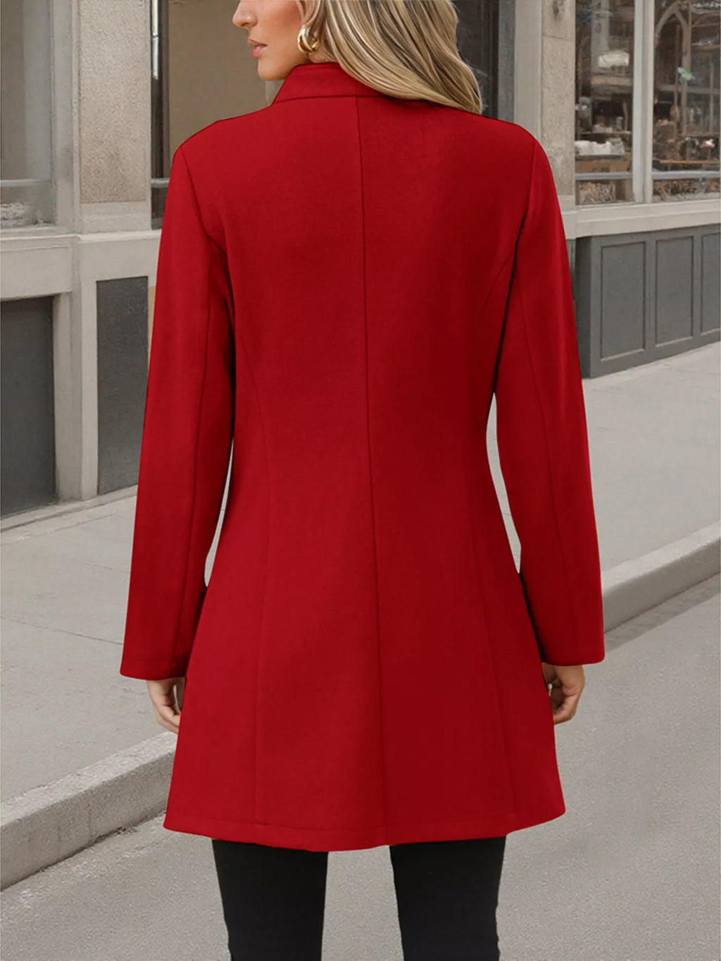 Button Up Long Sleeve Coat | Overcoats Coat from PHUNKYN