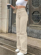 High-Waisted Wide Leg Jeans | Jeans Wide Leg Jeans from PHUNKYN