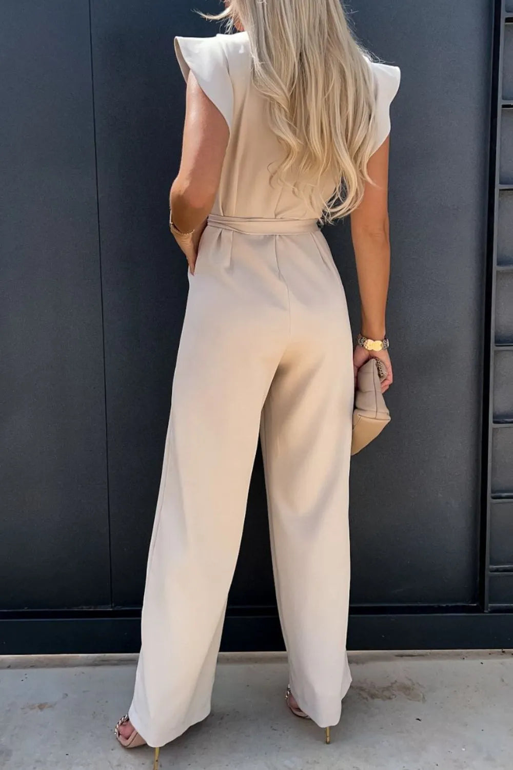 Round Neck Cap Sleeve Jumpsuit | One-Pieces Jumpsuit from PHUNKYN