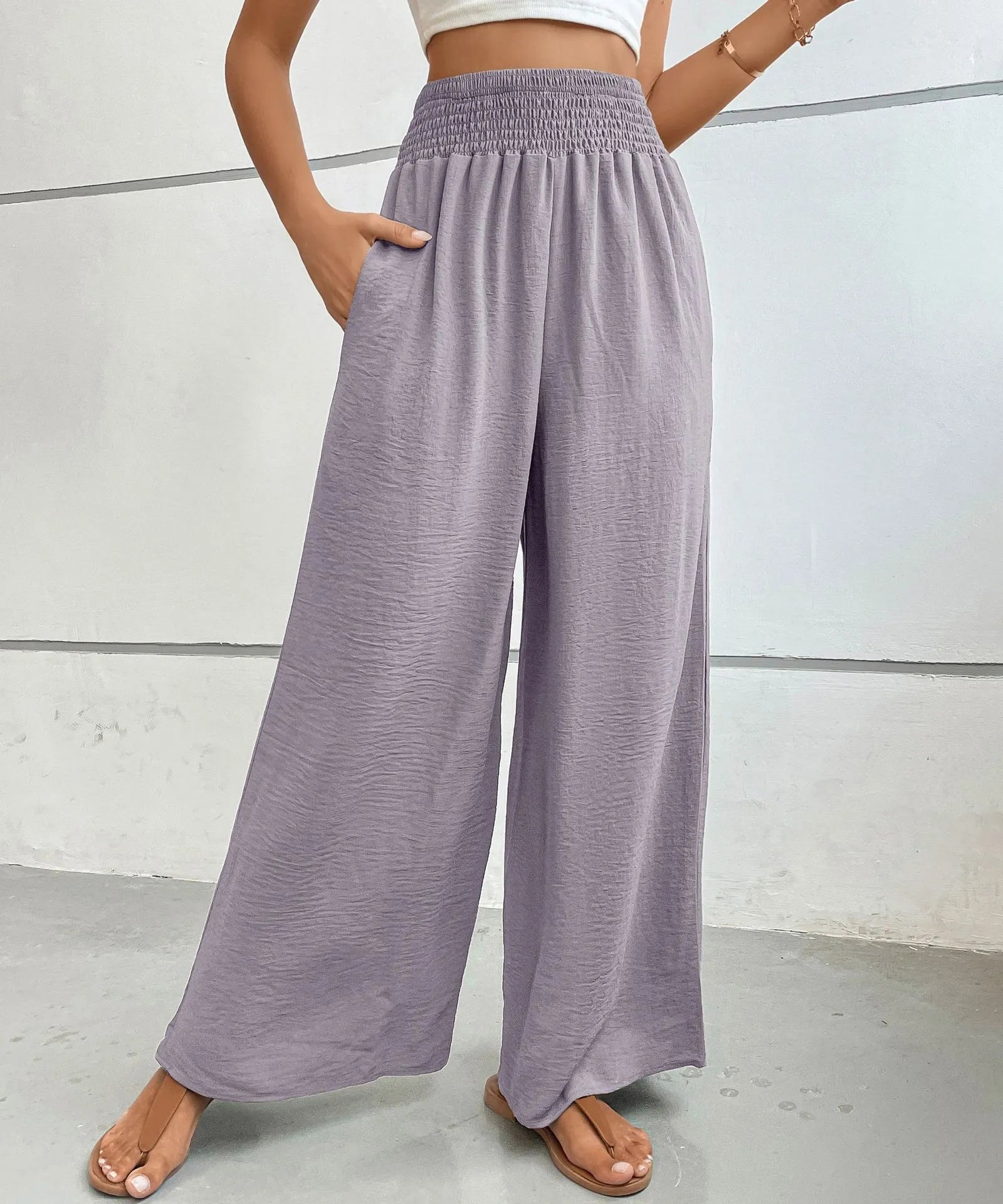 High-Waisted Wide Leg Pants | Trousers Pants from PHUNKYN
