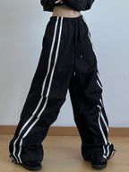 Side Stripes Wide Leg Pants | Joggers Wide Leg Pants from PHUNKYN