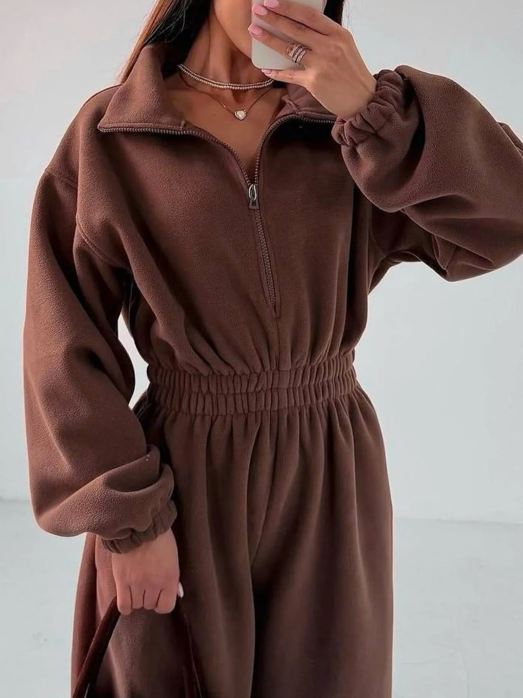 Zip Front Long Sleeve Jumpsuit | One-Pieces Jumpsuit from PHUNKYN