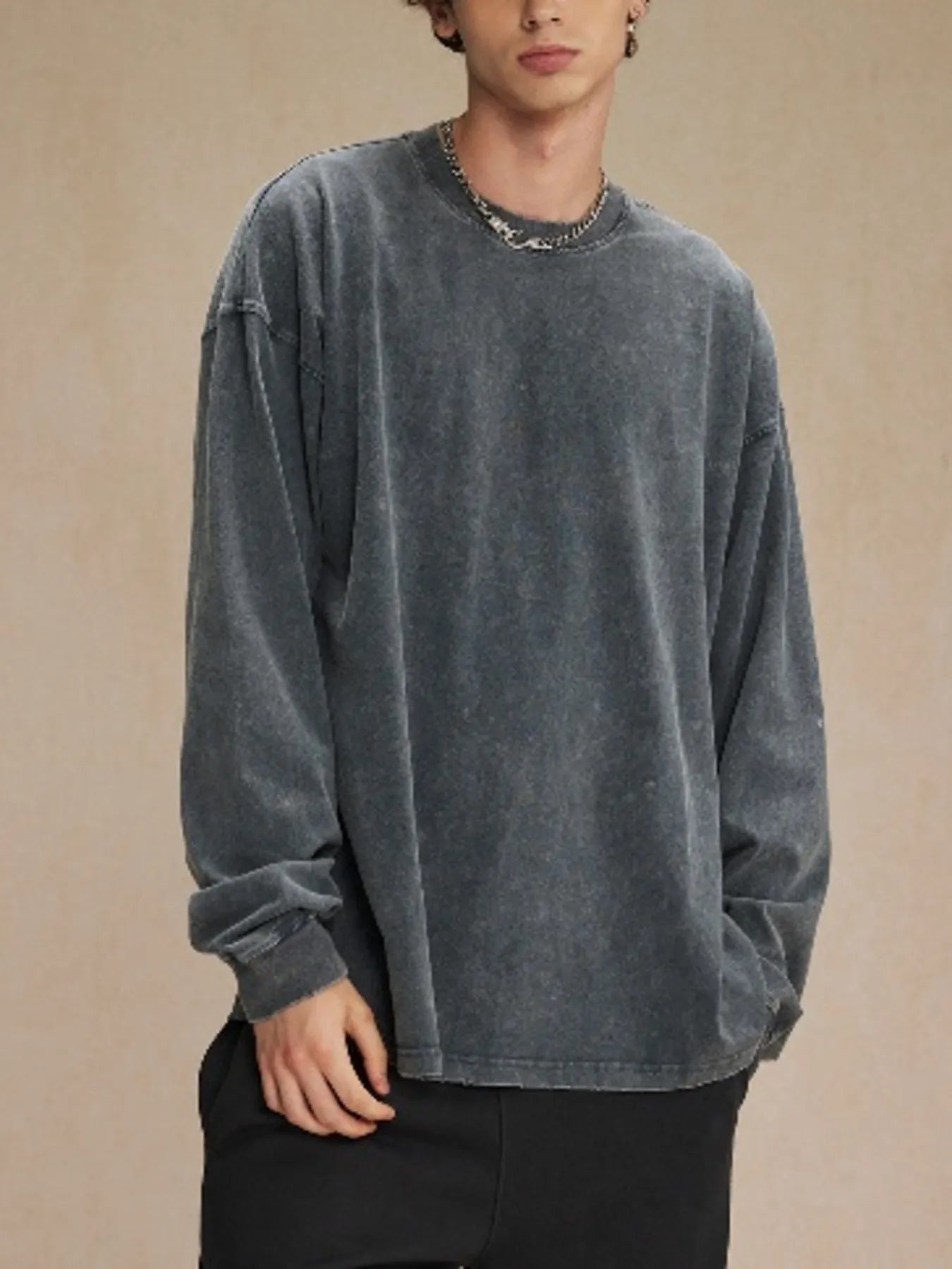 Men's Drop Shoulder Long Sleeve T-Shirt | T-Shirts T-Shirt from PHUNKYN