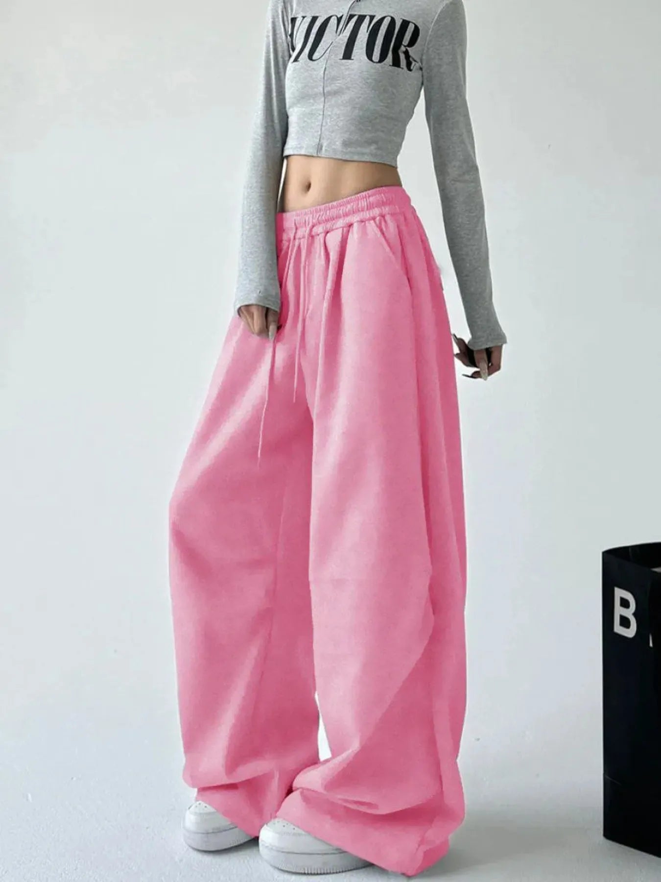 Oversized Wide Leg Drawstring Pants | Trousers Oversized Wide Leg Pants from PHUNKYN