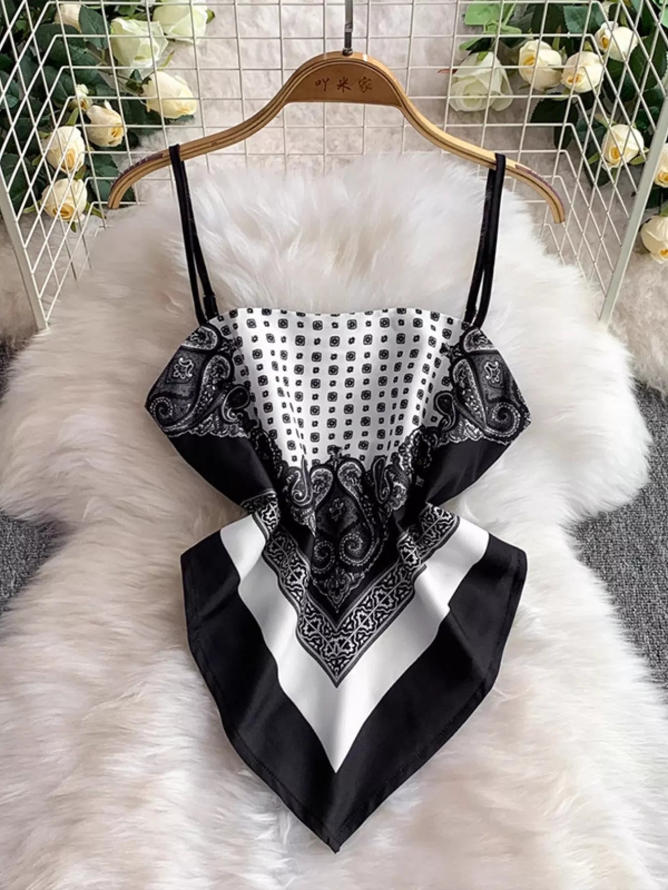 Tie Back Printed Cami and Pants Set | Outfit Sets Top and Pants Set from PHUNKYN