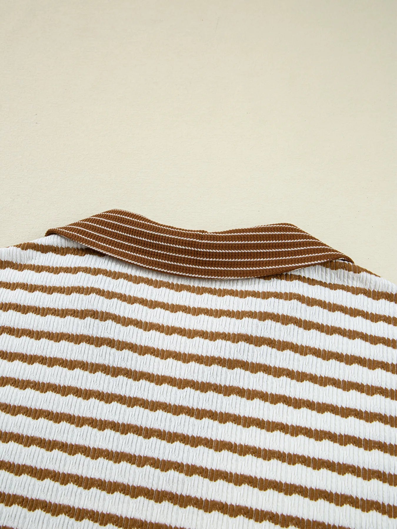 Stripe Collared Top and Drawstring Pant Set | Outfit Sets Top and Pants Set from PHUNKYN