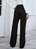 Side Striped Wide Leg Pants | Trousers Wide Leg Pants from PHUNKYN